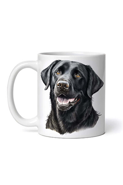 OEM Εξατομικευμένη λευκή κούπα, ράτσας μαύρου λαμπραντόρ, INOVATIX®. 330ml