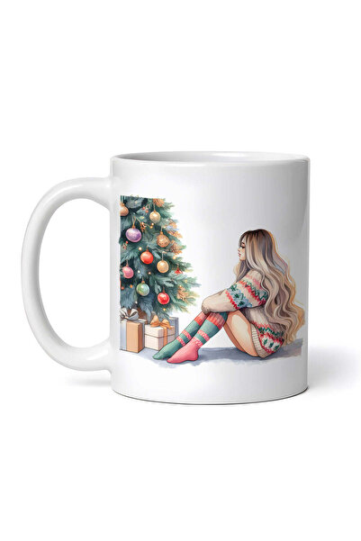 OEM Εξατομικευμένη Λευκή Κούπα, Χριστουγεννιάτικη Ζωγραφική Isolda, Inovatix®...