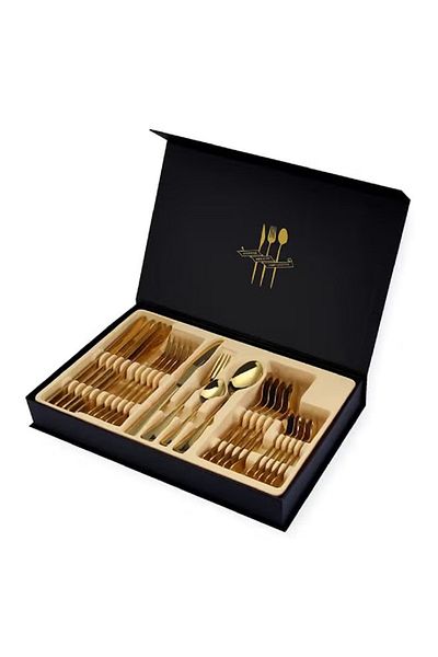 Sunhome 24-piece Stainless Steel Quality Flatware With Knives, Forks, And Spoons