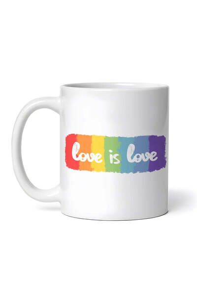 OEM Εξατομικευμένη λευκή κούπα, Love is love, INOVATIX®. 330 ml