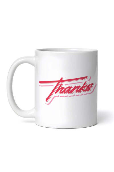 OEM Εξατομικευμένη Λευκή Κούπα, Ευχαριστώ, Inovatix®. 330 ml