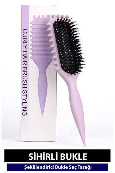 Nehir Magic Curl Comb - Curl Defining Comb- Curly Hair Brush- Perfect Curls