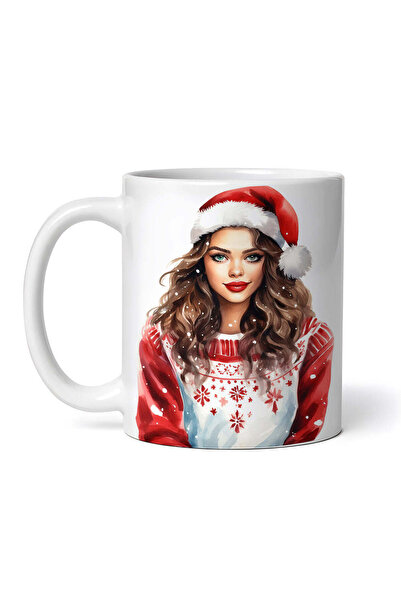 OEM Εξατομικευμένη λευκή κούπα, χειμερινό πουλόβερ Ema, INOVATIX®. 330ml