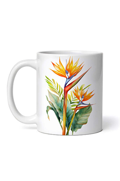 OEM Cană albă personalizată, Strelitzia perechea perfectă, INOVATIX®. 330ml