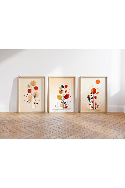 Tuba Decor Σετ ζωγραφικής 3 τεμαχίων με ξύλινο πλαίσιο με εμφάνιση μποέμικης ομορφιάς από MDF