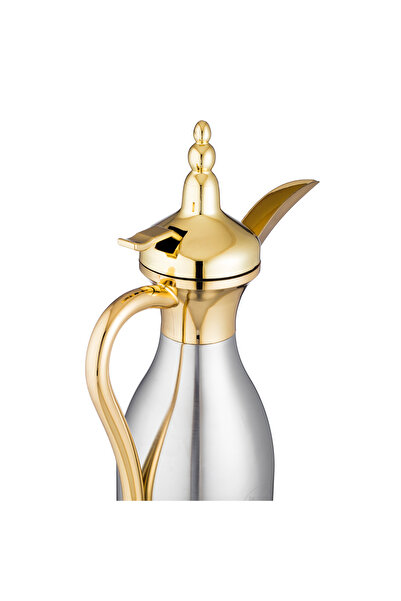 ALSAIF Saif 1.0L Insulated Stainless Steel Coffee Pot, Gold, Plastic