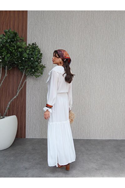 ESRAHELVACI Μπροστινό βολάν φόρεμα Voile