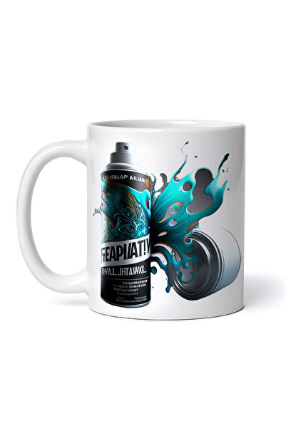 OEM Cană albă personalizată, vopsea spray, Inovatix®. 330 ml