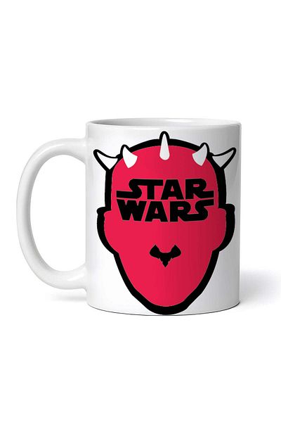 OEM Cană albă personalizată, Dragon Roșu Starwars cu cornișă, INOVATIX®. 330 ml