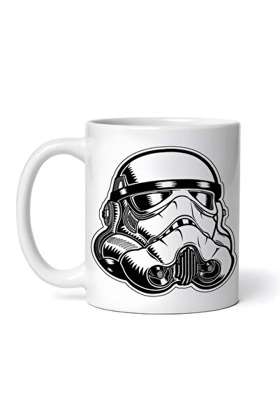 OEM Cană albă personalizată, costum de gherilă Mandalorian din seria Sandtrooper, Star Wars, INOVATIX®. 330 ml