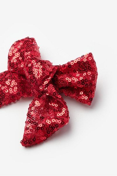 Le Mabelle Red Sequined Girl's Clip Buckle