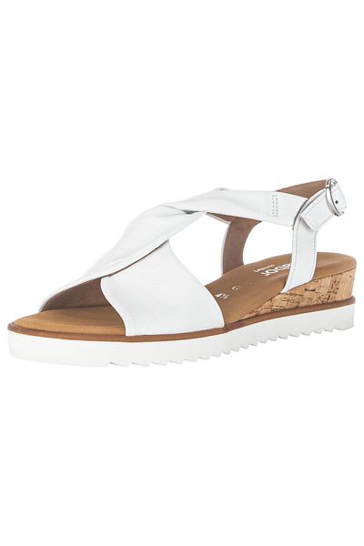 GABOR Damen Sandalen G-weite 62.751 Weiß 50 Weiss Leder