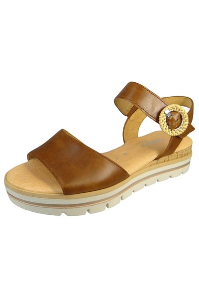 GABOR Damen Sandalen G-weite 42.082 Braun 53 Camel Leder