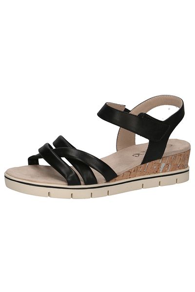 Caprice Damen Sandalen G-weite 9-28709-42 Schwarz 022 Black Nappa Leder Mit Cap Memotion & Cap Memotion