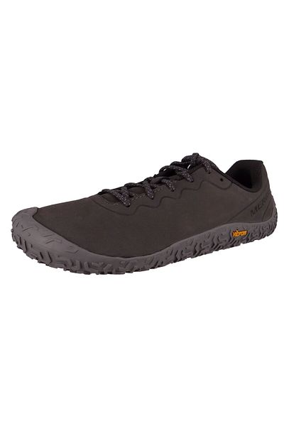 Merrell Herren Laufschuhe Halbschuhe Wanderschuhe Vapor Glove 6 Leather Barefoot J067867 Grau Rock Leder Mi
