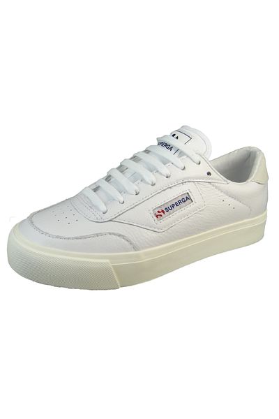 Superga Damen Low Sneaker 3843 Blubesse Low Top S5135ew Weiß Agb White-favorio Leder