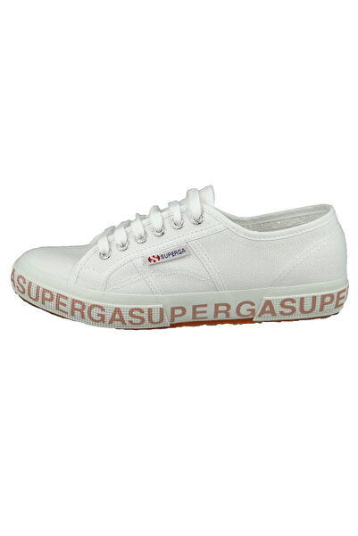 Superga Damenschuhe-sneaker S111xqw 2750 Cotw Glitterlettering Textil Weiß A01 White Bronze