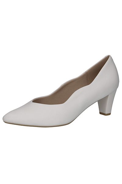 Caprice Damen Klassische Pumps 9-22400-42 Weiß 102 White Nappa Leder Mit Cap Memotion