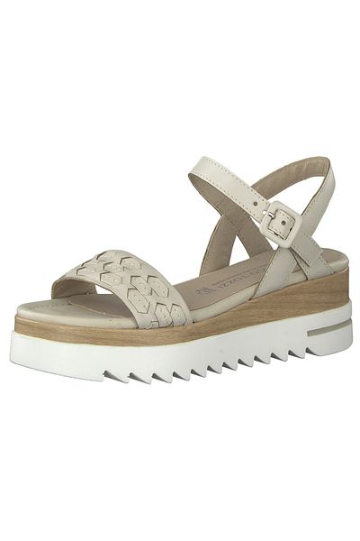 Marco Tozzi Damen Sandalen By Gmk Guido Maria Kretschmer 2-88712-28 Creme 403 Cream Leder Mit Feel & Leather So