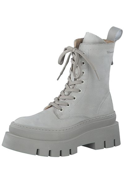 Tamaris Damen Elegante Stiefelette 1-25843-29 Grau 215 Soft Grey Uni Leder Mit Removable Sock