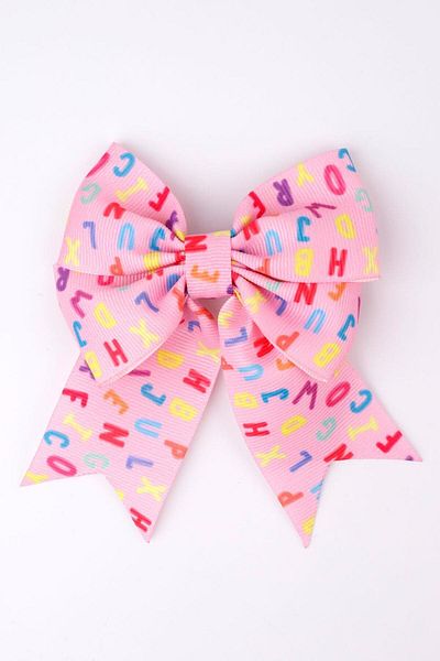 Le Mabelle Pink Letter Printed Girl's Clip Buckle