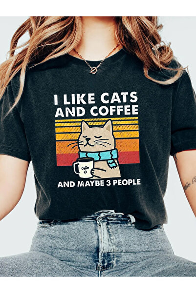 ship master Tricou vintage cu pisică litere și text amuzant cu cafea – pentru...