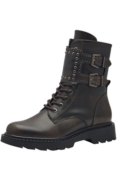 Tamaris Damen Sportliche Stiefelette 1-25238-43 Grau 314 Cigar Kunstleder Mit Touch-it