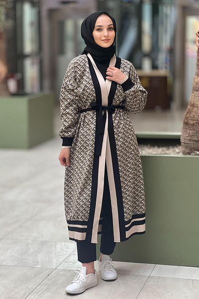 Ghisa Diamond Patterned Knitwear Cardigan