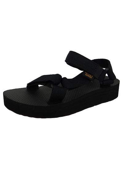 TEVA Damen Trekking Sandalen Wanderschuhe Midform Universal 1090969 Schwarz Blk Black Textil Mit Eva