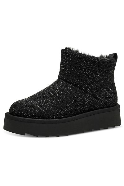 Tamaris Damen Elegante Stiefelette 1-26831-41 Schwarz 043 Black Glam Textil Mit Rem.sock/touchi
