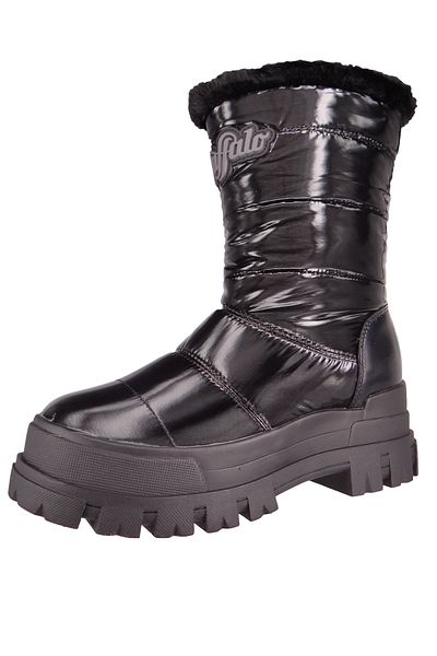 Buffalo Damen Stiefel Stiefel Aspha Snow Vegan 1622330 Schwarz Black Textil/synthetik