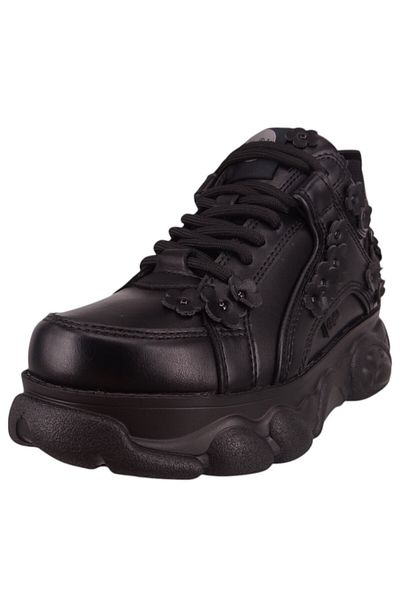 Buffalo Damen Low Sneaker Cld Corin Mid 1636312 Schwarz Black Kunstleder