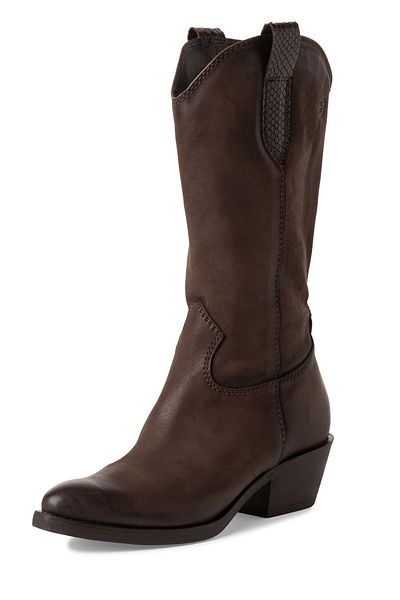 Tamaris Damen Cowboy Stiefel Western 1-25706-43 Braun 322 Brown Nubuc Leder Mit Touch-it
