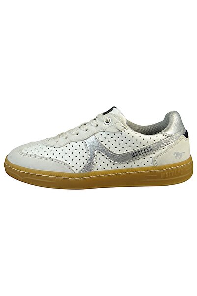 Mustang Damen Low Sneaker Low Top 1511302 Weiß 203 Ice Kunstleder