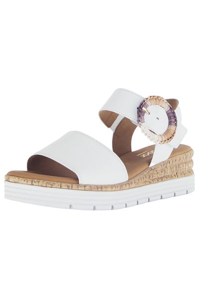 GABOR Damen Sandalen G-weite 62.706 Creme 50 Creme Leder