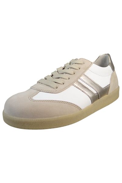 GABOR Damen Low Sneaker Low Top 63.300 Weiß 12 Oak/weiss/puder Leder