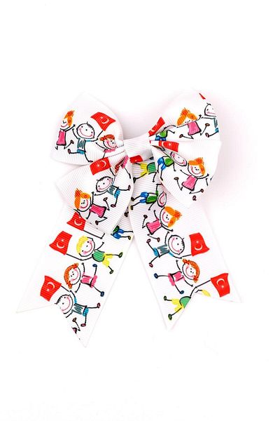 Le Mabelle White Flag Children's Printed Girl's Clip Buckle