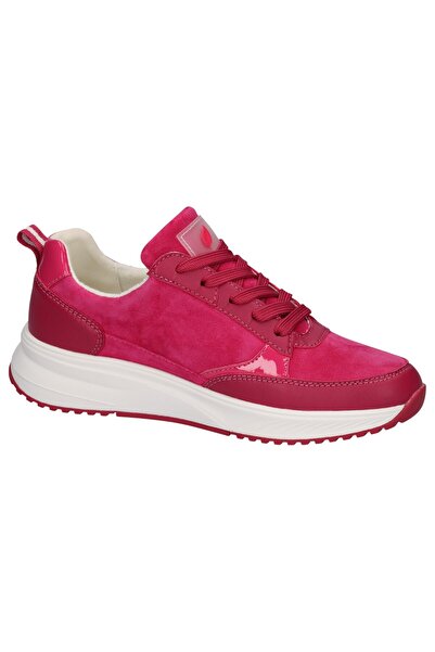 Waldläufer Damen Low Sneaker H-mara Low Top 765002-100 Rot 193 Pink Leder Mit Eva & Herausnehmbar