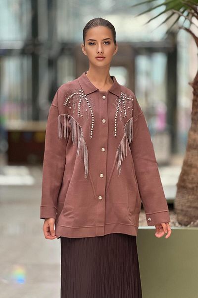 Ghisa Jewelled Chain Tasseled Knitwear Cardigan