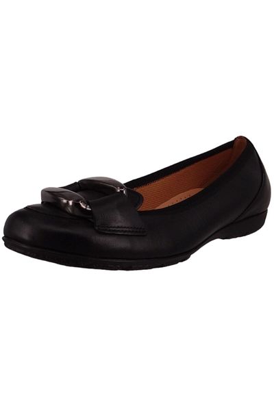 GABOR Damen Klassische Ballerina 44.166 Schwarz 27 Schwarz Leder