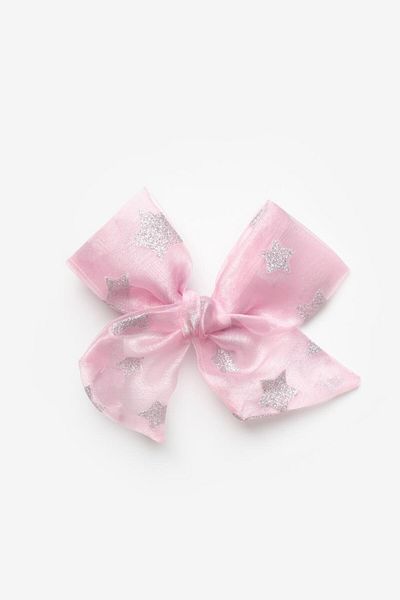 Le Mabelle Organza Pink Star Patterned Girl's Clip - Buckle