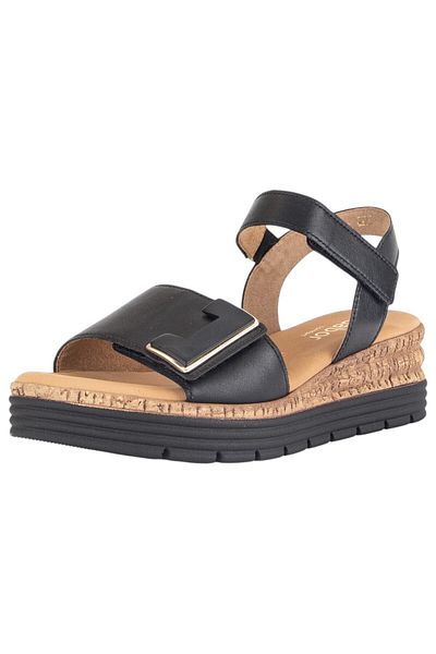 GABOR Damen Sandalen G-weite 62.700 Schwarz 57 Schwarz Leder
