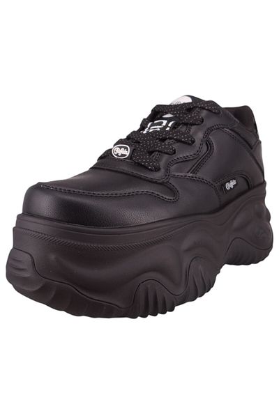 Buffalo Damen Low Sneaker Blader One 1630859 Schwarz Black Kunstleder