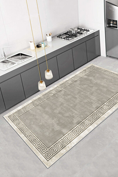 Thalia Home Yıkanabilir Kaymaz Dijital Baskı Mutfak Halısı ve Yolluk