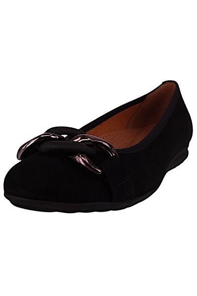 GABOR Damen Klassische Ballerina G-weite 62.625 Schwarz 47 Schwarz Leder