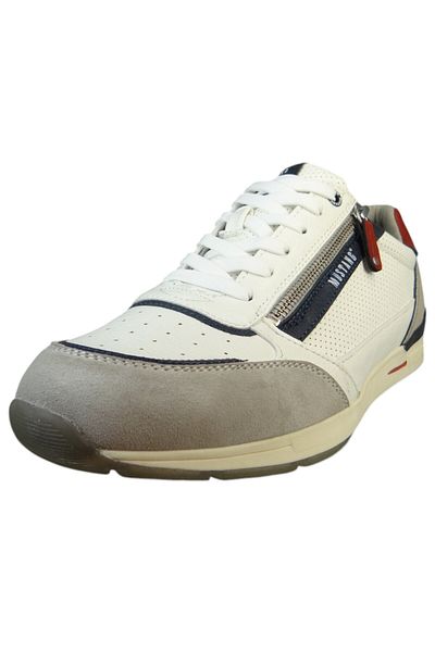 Mustang Herren Low Sneaker Low Top 4154316 Weiß 206 Ice Kunstleder