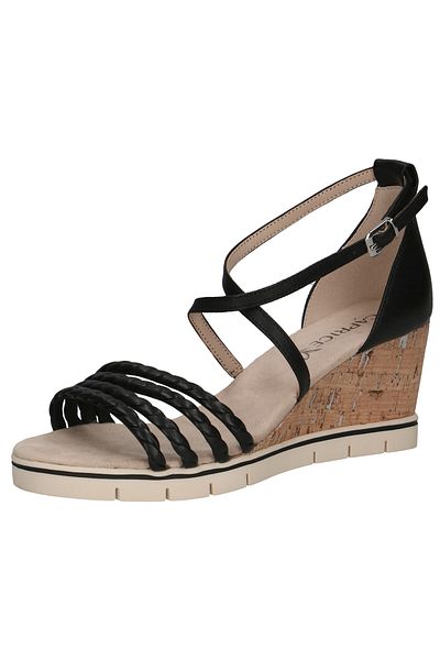 Caprice Damen Sandalen G-weite 9-28312-42 Schwarz 022 Black Nappa Leder Mit Cap Memotion & Cap Memotion
