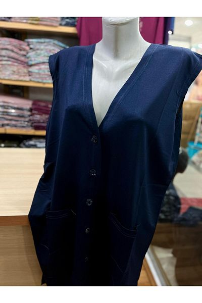 TCR Plus Size Women's Lycra Buttoned Pocket Combed Cotton Vest Tunic