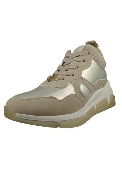 Buffalo Damen Low Sneaker Batter Soft 1630438 Grau Taupe Textil