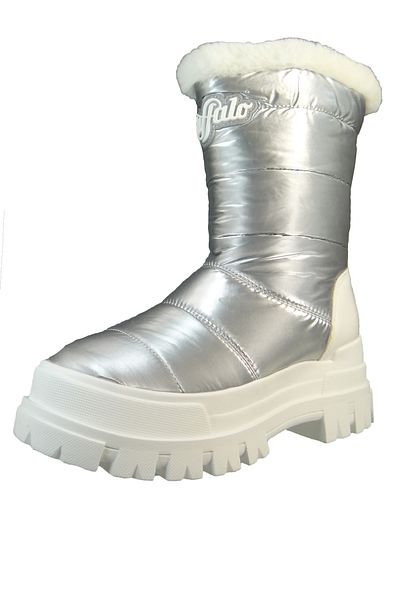Buffalo Damen Stiefel Stiefel Aspha Snow Vegan 1622331 Silberfarben Silver Textil/synthetik